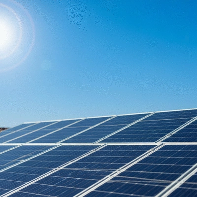 Modern solar panels on a rooftop, symbolizing technological advancements and efficiency, no text, no words, no typography, clean image